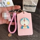 Doraemon Mũ bảo hiểm Jingle Keychain Chủ thẻ Phim hoạt hình Cặp đôi Chuông xe Mặt dây chuyền Túi dễ thương Treo đồ trang sức - Vòng đeo tay Cuff