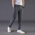 Pocket zippered sweatpants nam lỏng thẳng thẳng dòng quần kích thước lớn quần dài quần mùa xuân bình thường của nam giới 