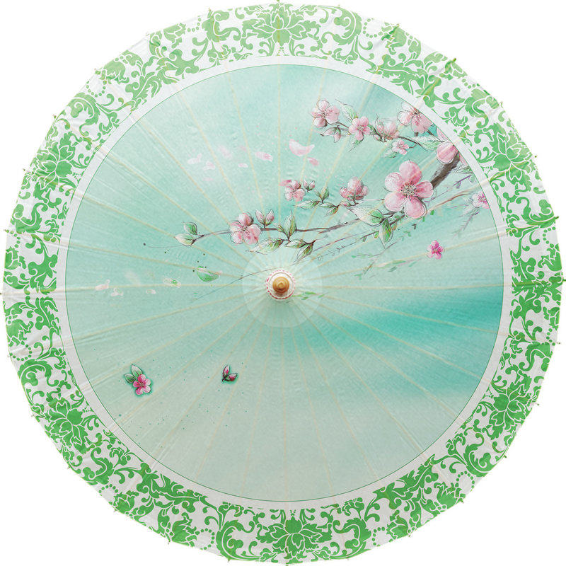 Classical craft tung oil paper umbrella both sunny and rainy decorative suspended ceiling retro style wedding photography personality peach blossom