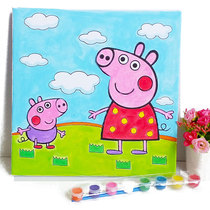 Childrens fun graffiti painting 30*30 oil painting acrylic pigment watercolor painting handmade diy digital oil