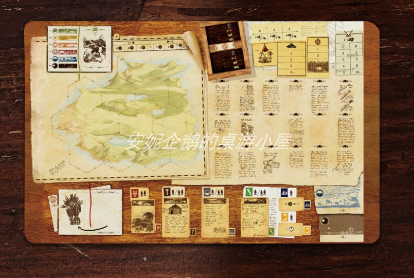 (Anne's board game) Robinson Crusoe board game card mat playmat