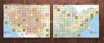 (Anne Table Tours) Card Caracorn American Map Edition Table Tour Card Cushion CARCASSONNE playmat