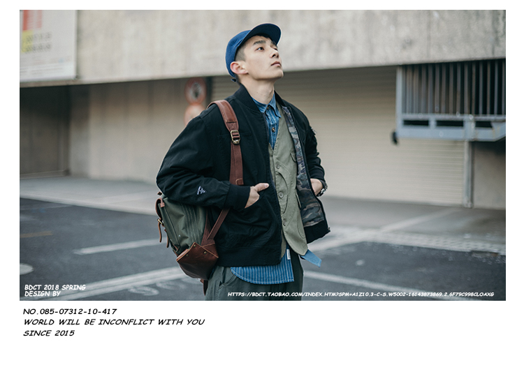 BDCT tự chế 2018 mùa thu thủy triều mới thương hiệu dụng cụ áo khoác nam Mỹ retro áo khoác bomber giải trí áo khoác blazer