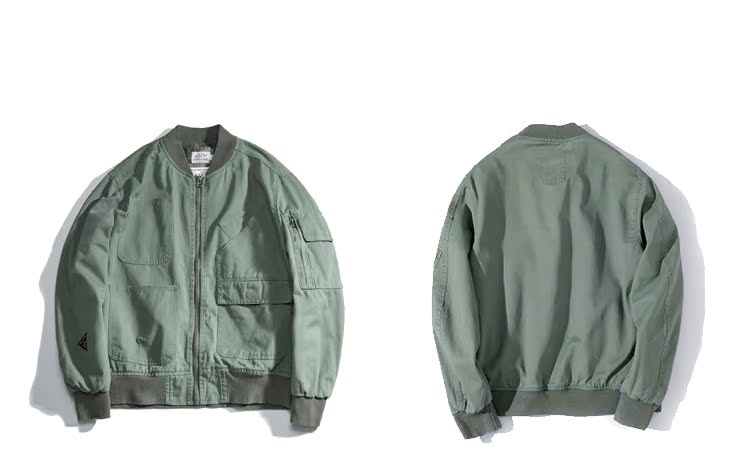 BDCT tự chế 2018 mùa thu thủy triều mới thương hiệu dụng cụ áo khoác nam Mỹ retro áo khoác bomber giải trí áo khoác blazer