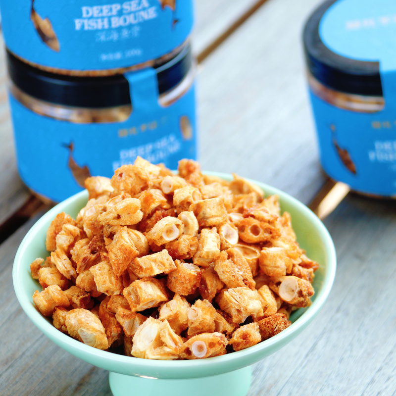 Xiamen Nangang Fish Shop Crispy Fish Bones Snack - Ready-To-Eat Snack, 100g Per Can, Suitable for Pregnant Women and Children Xiamen Nangang Fish Shop Crispy Fish Bones Snack - Ready-To-Eat Snack, 100g Per Can, Suitable for Pregnant Women and Children