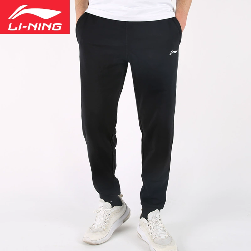 Li Ning chính hãng chân chùm đóng quần chân mùa xuân lỏng và mô hình mùa thu cộng với nhung bóng rổ thể thao bảo vệ quần quần thủy triều - Quần thể thao