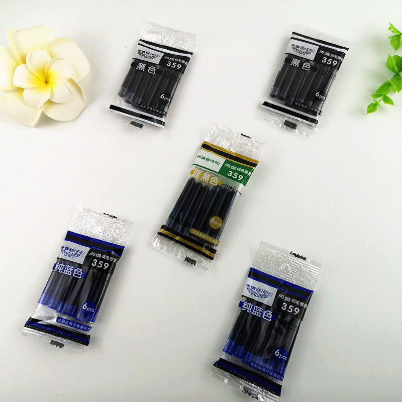 HERO hero 359 pen ink sac disposable ink pure blue black blue black 3 4mm calibre