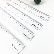 Deli 6220 straight ruler 20cm 30cm ruler organic plastic transparent straight ruler student ruler
