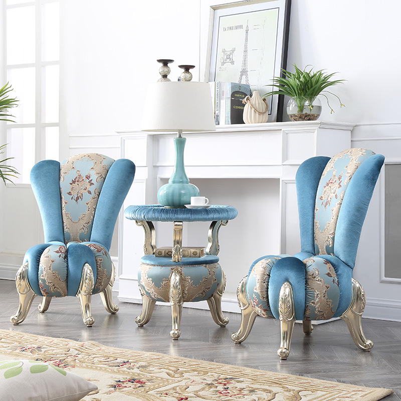 European casual chair tea several three pieces of theater beauty salon room sofa sofa chair balcony chair living room