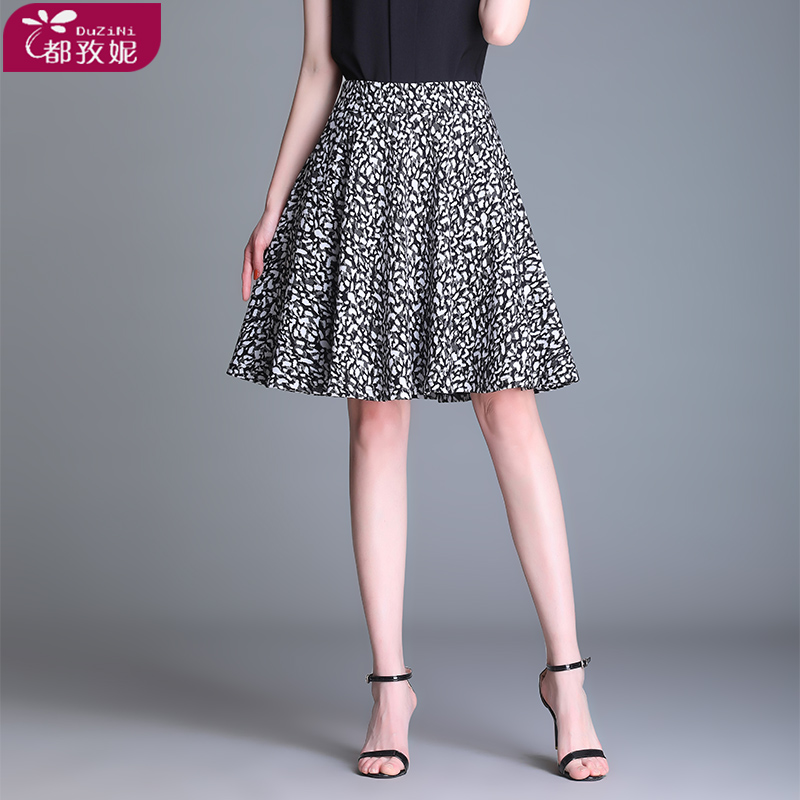 BAO WEN HALF SKIRT PLEATED SHORT SKIRT skirt 2021 spring short floral short skirt Female summer hanging SKIRT a-line skirt