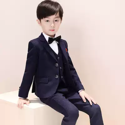 Children's suit suit Boy flower girl dress piano performance suit Korean version of the boy suit thickened autumn and winter models