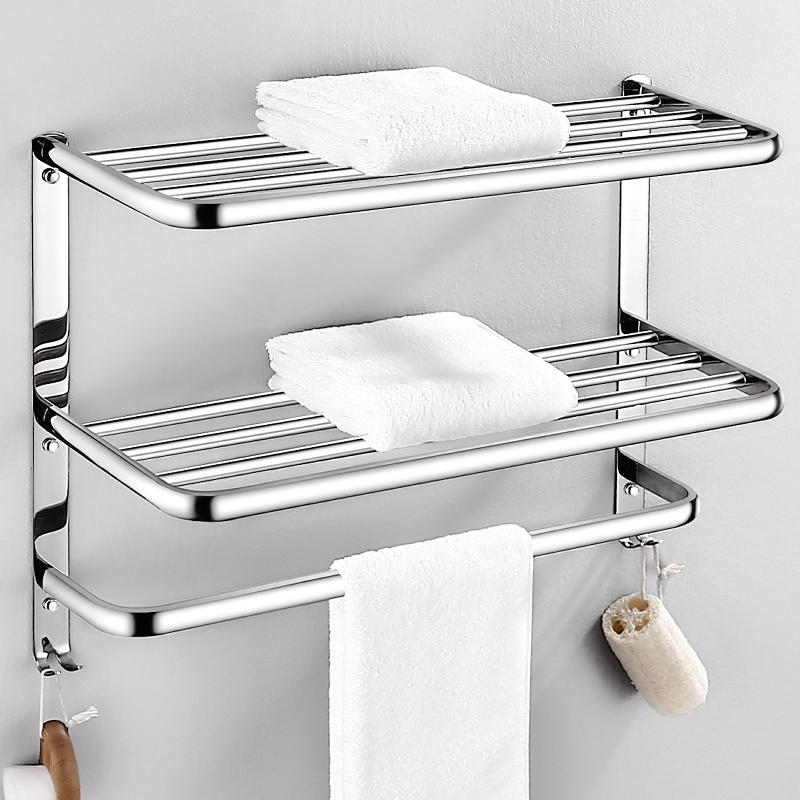 Dressing room towel rack Three layers 304 stainless steel bath towels Bathrooms Washed Room Bathroom Hardware Pendant