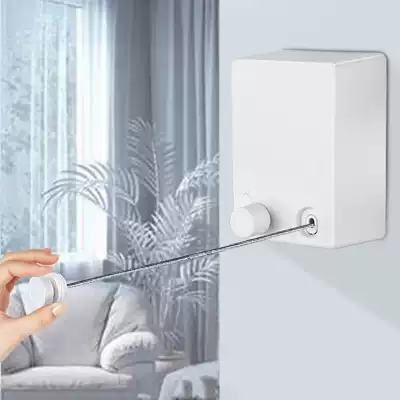 Indoor telescopic clothesline non-punching balcony clothes artifact dressing room drying rack hotel invisible drying rack