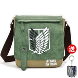 Атака гигантская сумка для мессенджера мужчина студент холст дикий один кусок Наруто Двухмерная мультипликационная анимация сумка на плече