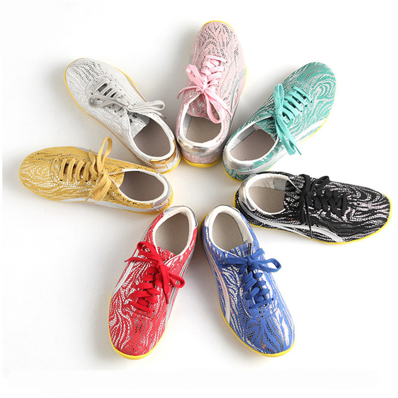 Long boxing colorful flowers Chen Jiagou Taiji shoes real cow leather competition competition, long-boxing Nanpunch martial arts practice shoes