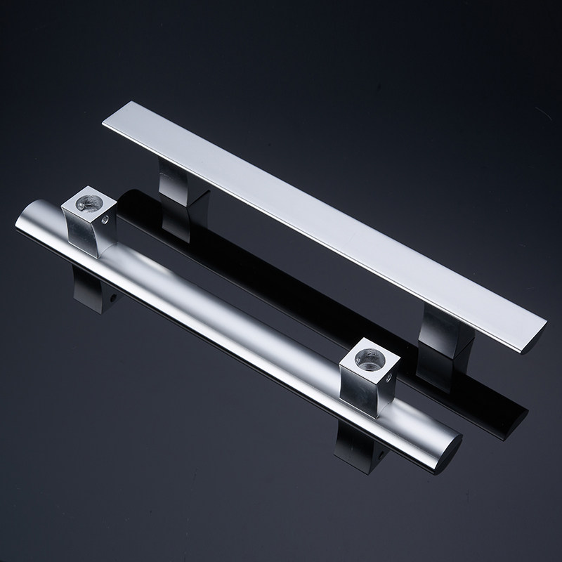 Eagle shield store Glass door handle handle Modern simple bathroom push-pull aluminum alloy handrail Solid wood door handle