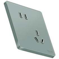 Dresy official flagship store switch socket panel 5 holes Home wall open ultra-thin glass frosted 898 green