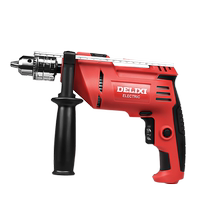 Delixi official impact drill household small multi-functional high-power electric screwdriver concrete pistol electric drill