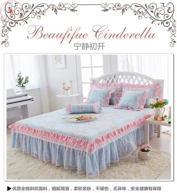 Khăn trải giường bằng vải cotton voan cộng với sợi giường váy đơn nhóm giường 1,2 m 1,5 m 1,8 m giường các mẫu ga giường spa