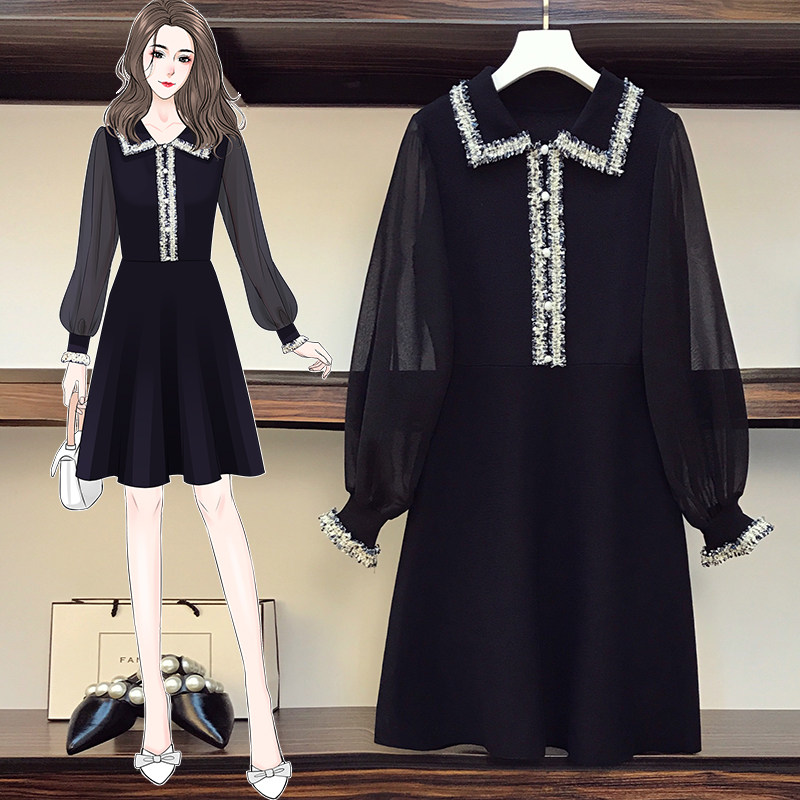 Jomexi 2021 spring - suit Han edition large size caution machine to decrease the high - end knitting pregnant woman dress