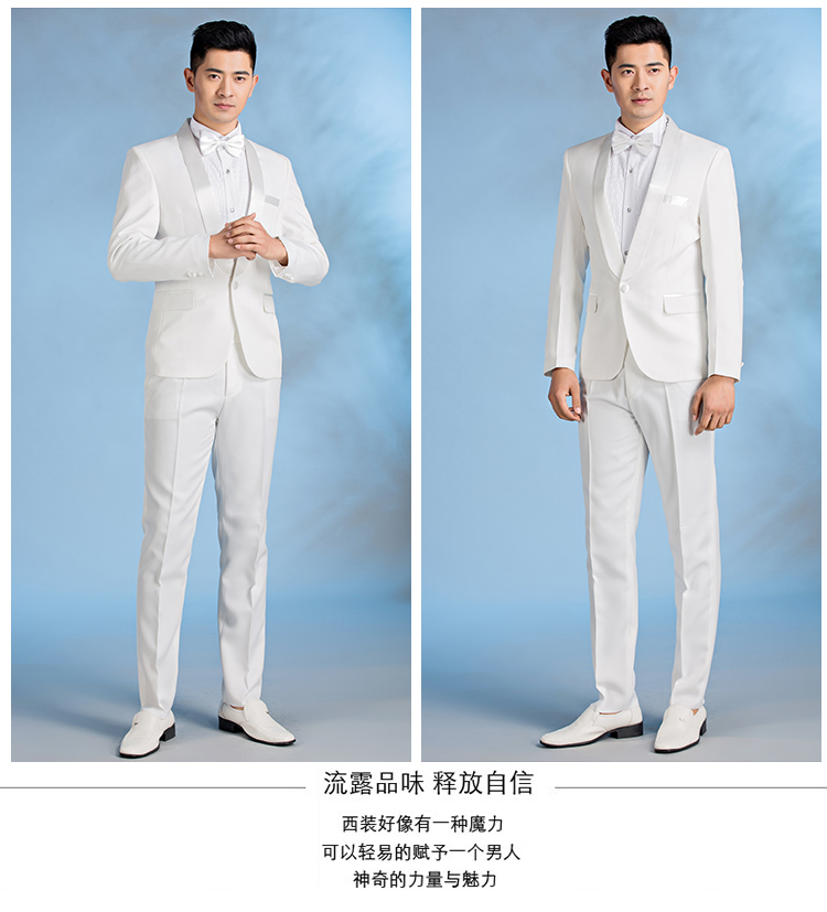 Yêu 99 nam cổ xanh đen Phiên bản Hàn Quốc của bộ đồ chủ nhà trang phục ca sĩ hợp xướng trang phục NZ059 - Suit phù hợp áo vest nam