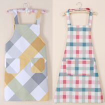 Fashion minimalist apron pure cotton Korean version kitchen adult men and women resistant to dirty work clothes with full cotton thickened waterproof