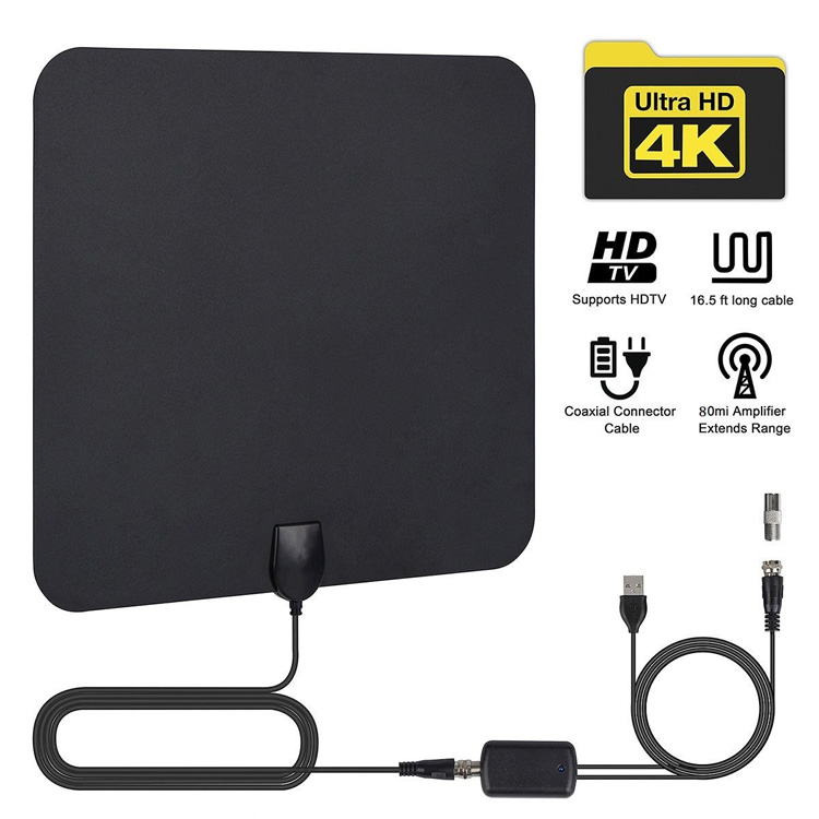 80MILES digital TV antenna DTMB DVBT2 balcony window antenna active cross-border best-selling reception