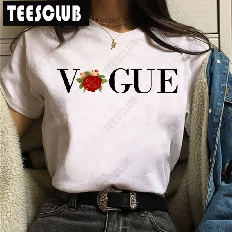 [Vogue Lip T Shirt Женская футболка с ярким принтом губ]