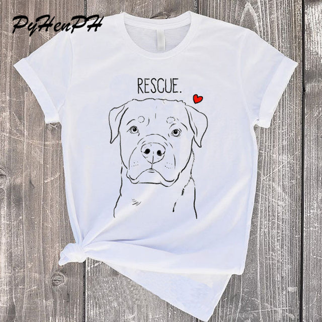 RescueLoveRepeatDogTshirt夏季可爱卡通狗狗印花短袖T恤