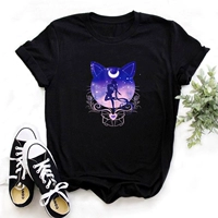Sailor Moon Usagi футболка летнее аниме Сейлор Сейлор Мун дикий кролик Морская луна T -For