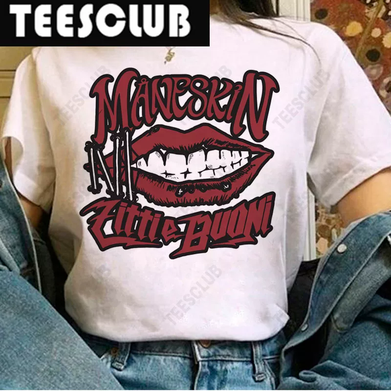 Манескин Хип Хоп футболка Maneskin с коротким рукавом
