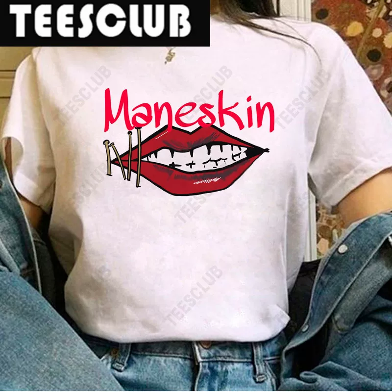 Манескин Хип Хоп футболка Maneskin с коротким рукавом