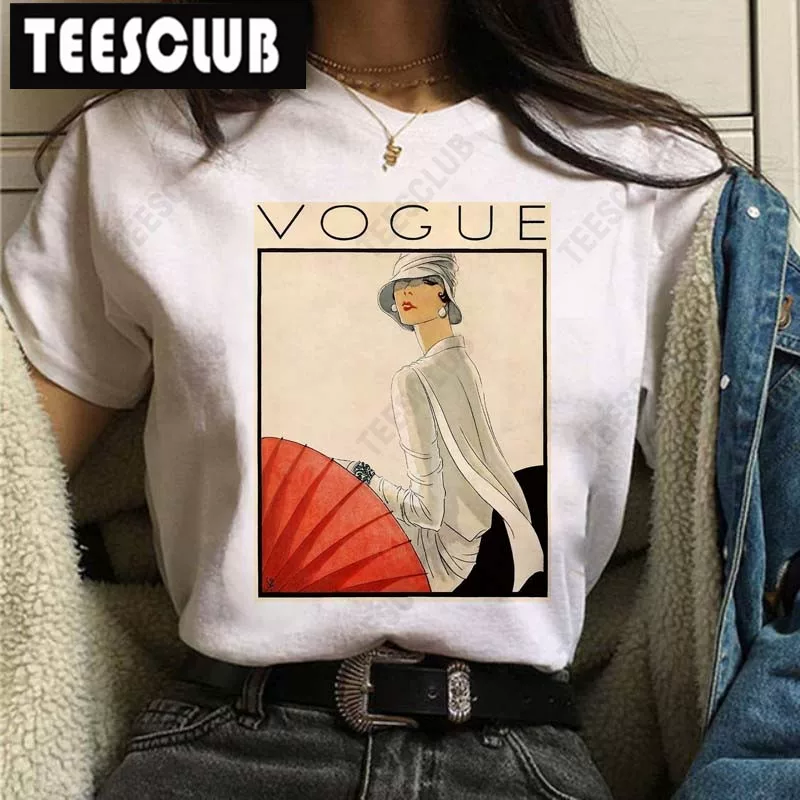 [Vogue Lip T Shirt Женская футболка с ярким принтом губ]