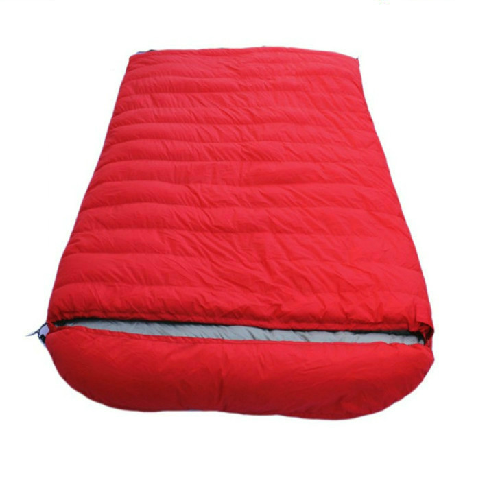 Double down outdoor couple spring, summer, autumn and winter camping is better than duck down white goose down sleeping bag