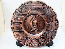 Pure copper handicraft first division Confucius like a watch disc home swing piece Book room Teachers Day Gift National School Supplies