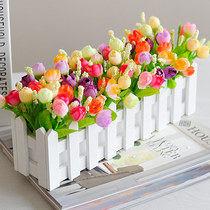 Fence flower simulation flower suit fake flower potted decoration Living room indoor holiday decoration Plastic flower art