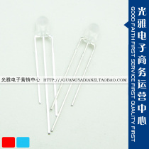 4MM two-color red and blue Yin 3 feet F4 red and blue fog astigmatism soft LED color change indicator Special