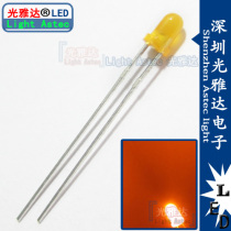 3MM orange light F3 orange light orange light bright astigmatism long foot LED luminous tube indication Special