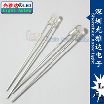 3MM yellow-green two-color non-polar yellow green boundless edge transparent LED luminous tube discoloration indicator