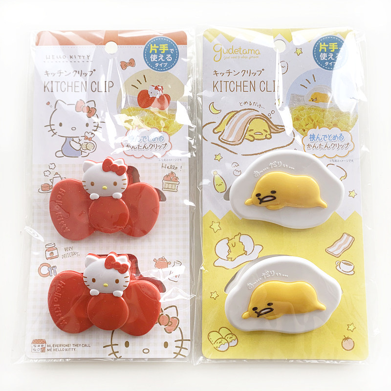 Japanese Grand Creation HELLO KITTYHello LAZY EGG KITCHEN FOOD CLOSURE CLIP MOISTURE SEAL CLIP