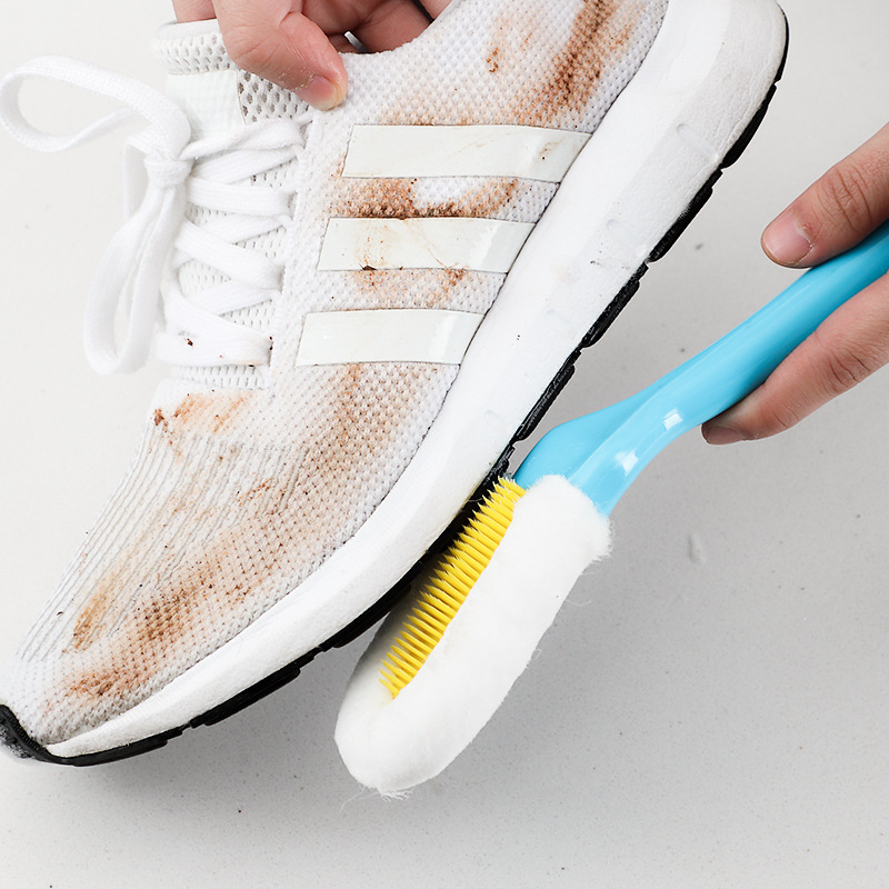 Can be hung without hurting shoes, soft-bristled shoe brush, household cleaning long-handled shoe washing brush, creative multi-functional cleaning shoe brush