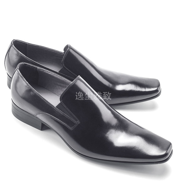 Yichen Elegant ຍີ່ປຸ່ນທຸລະກິດຊັ້ນສູງຢ່າງເປັນທາງການ ເກີບສັ້ນ pointed toe buckle slip-on ສູງເທິງເກີບຫນັງຜູ້ຊາຍ FA06-3