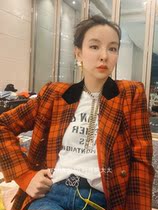 5566 Yesha Europe station blazer womens 2021 Autumn New Mrs. Chen temperament retro suit