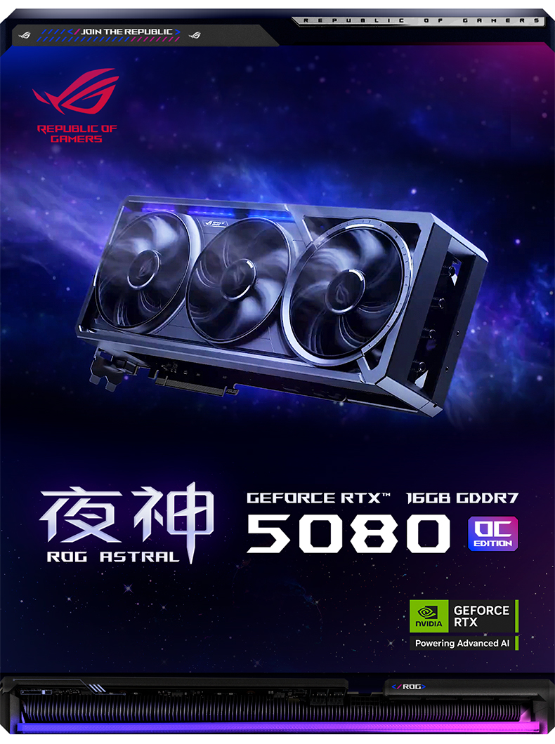 Asus/华硕ROG/TUF电竞RTX 5080游戏16G显存显卡 支持4K显示器插图
