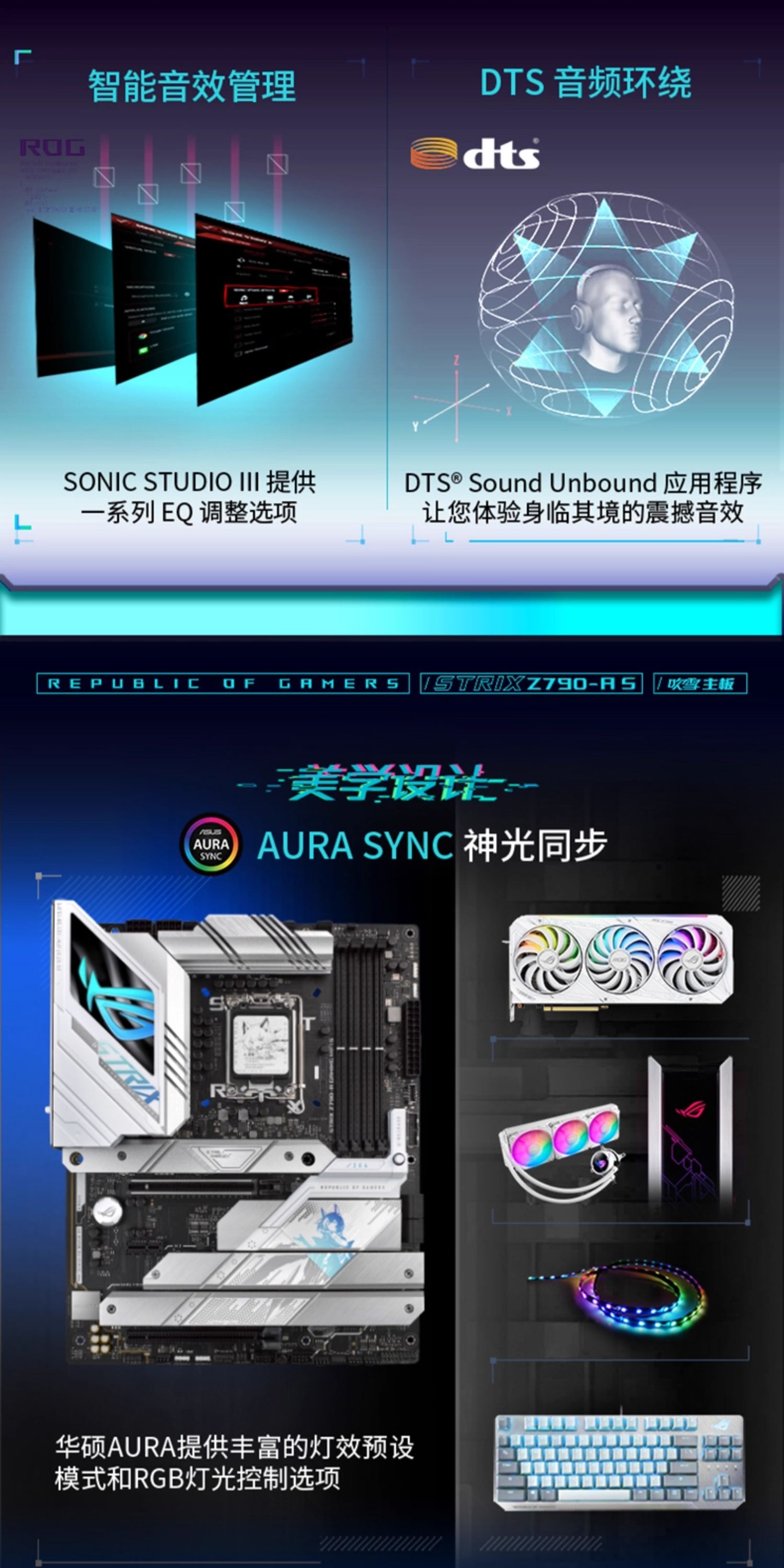 Asus/华硕吹雪ROG STRIX Z790-A GAMING WIFI S台式机主板插图9