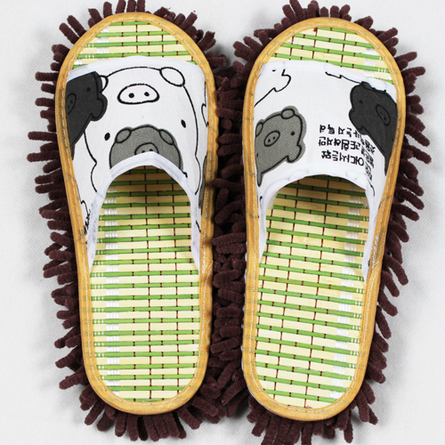 Free Shipping for a Pair, Lazy Home Floor Cleaning Slippers, Summer Style Bamboo Mat, Removable and Washable Chenille Sole Cartoon Floor Cleaning Slippers Free Shipping for a Pair, Lazy Home Floor Cleaning Slippers, Summer Style Bamboo Mat, Removable and Washable Chenille Sole Cartoon Floor Cleaning Slippers