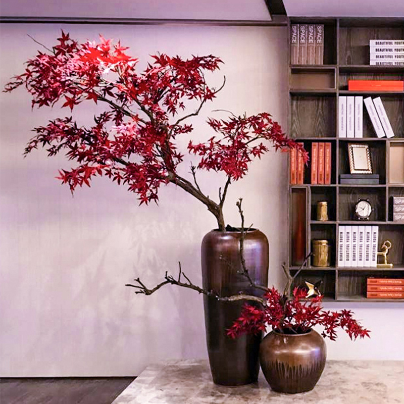 Simulation red maple large maple leaf tree fake tree simulation tree courtyard window modeling landscape lobby interior decoration