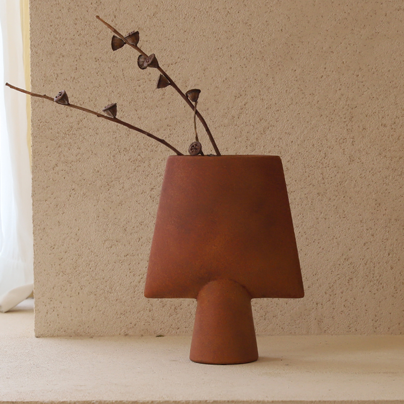 Sen space Japanese-style decoration Danish special-shaped vase Morandi wabi-sabi style home desktop dining table creative ornaments