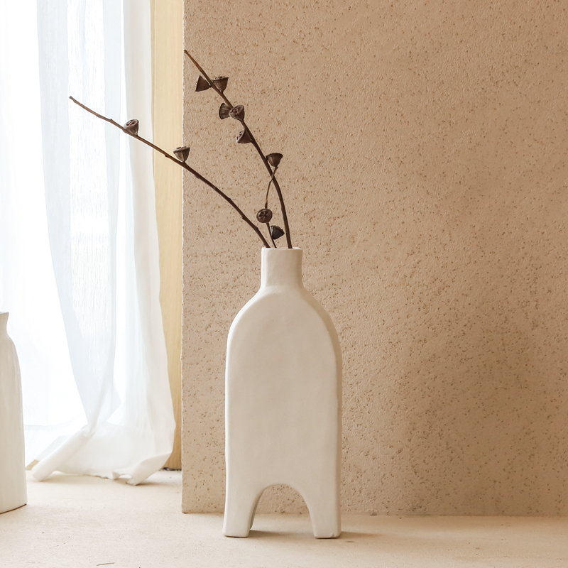 Mori space ceramic home vase Japanese style tabletop living room porch home creative decoration desktop flower arrangement
