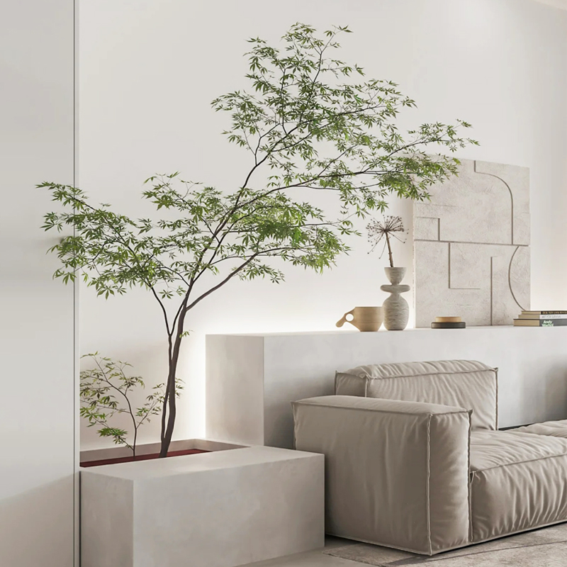 Simulated green plant decorated chicken paw maple maple simulation fake wind chamber living room landing pot plant